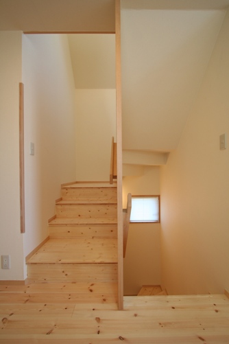 21.台形の家階段