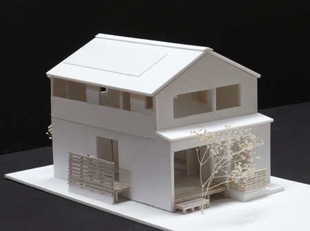 千葉県市川市の完成見学会の様子、模型